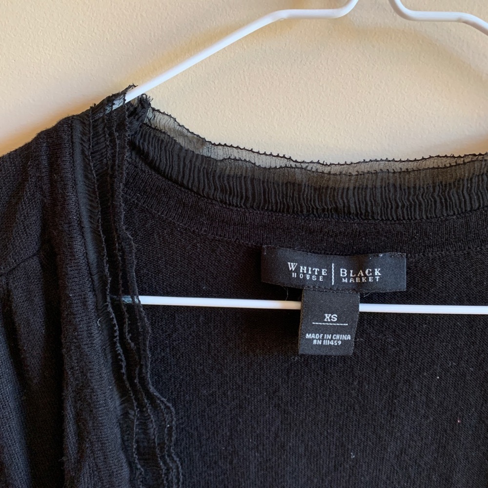 WHBM Black Cropped Shrug